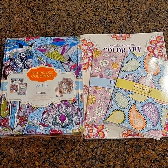 NEW Adult Coloring/Sticker Set - Picture 2 of 15